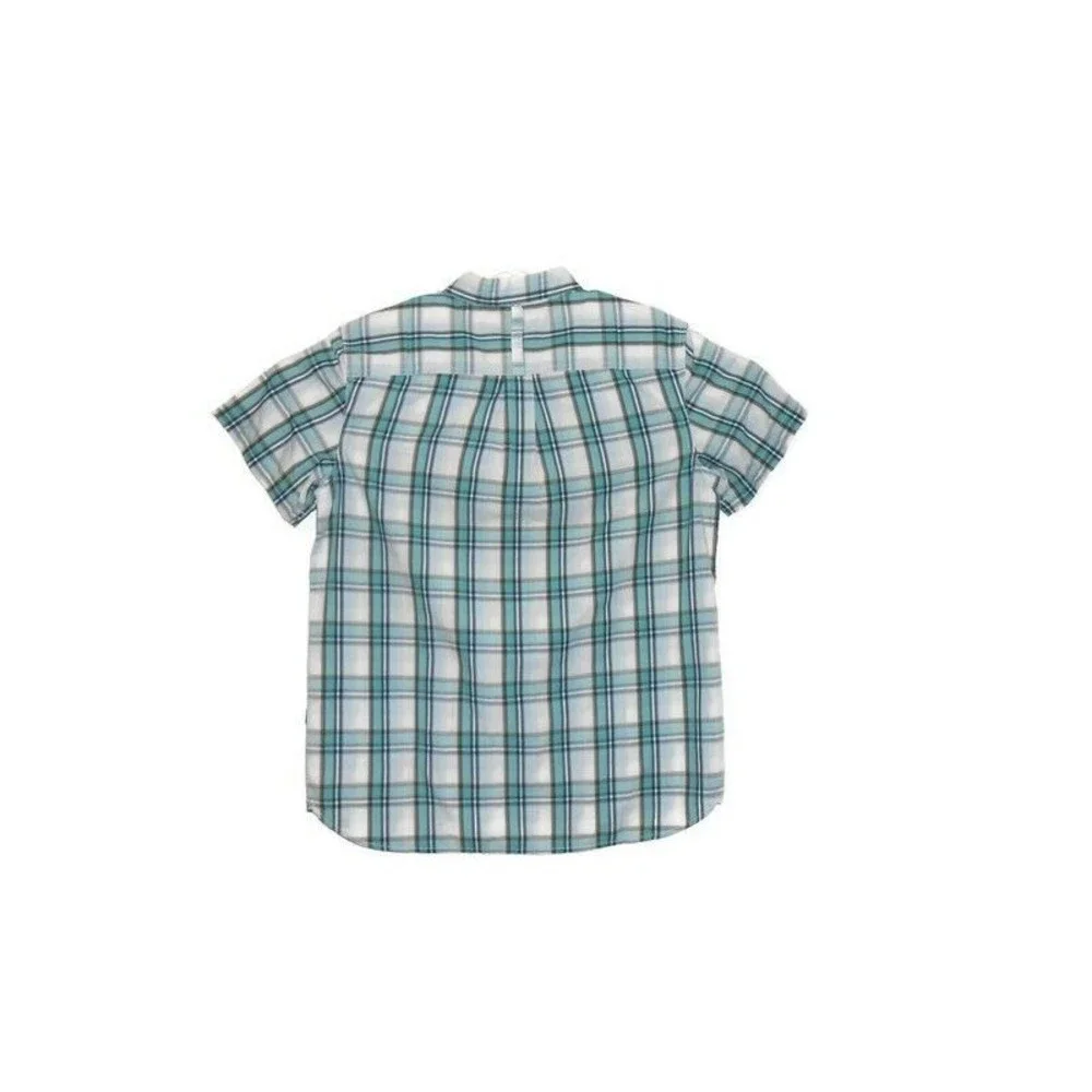 The North Face Mens Shirt Large Button Front Green Plaid Multicolor‎